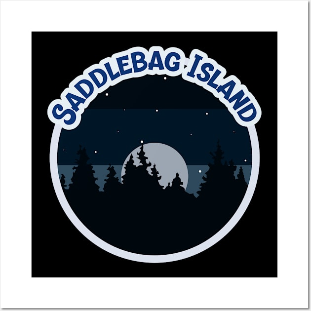 Saddlebag Island Campground Campground Camping Hiking and Backpacking through National Parks, Lakes, Campfires and Outdoors of Washington Wall Art by AbsurdStore